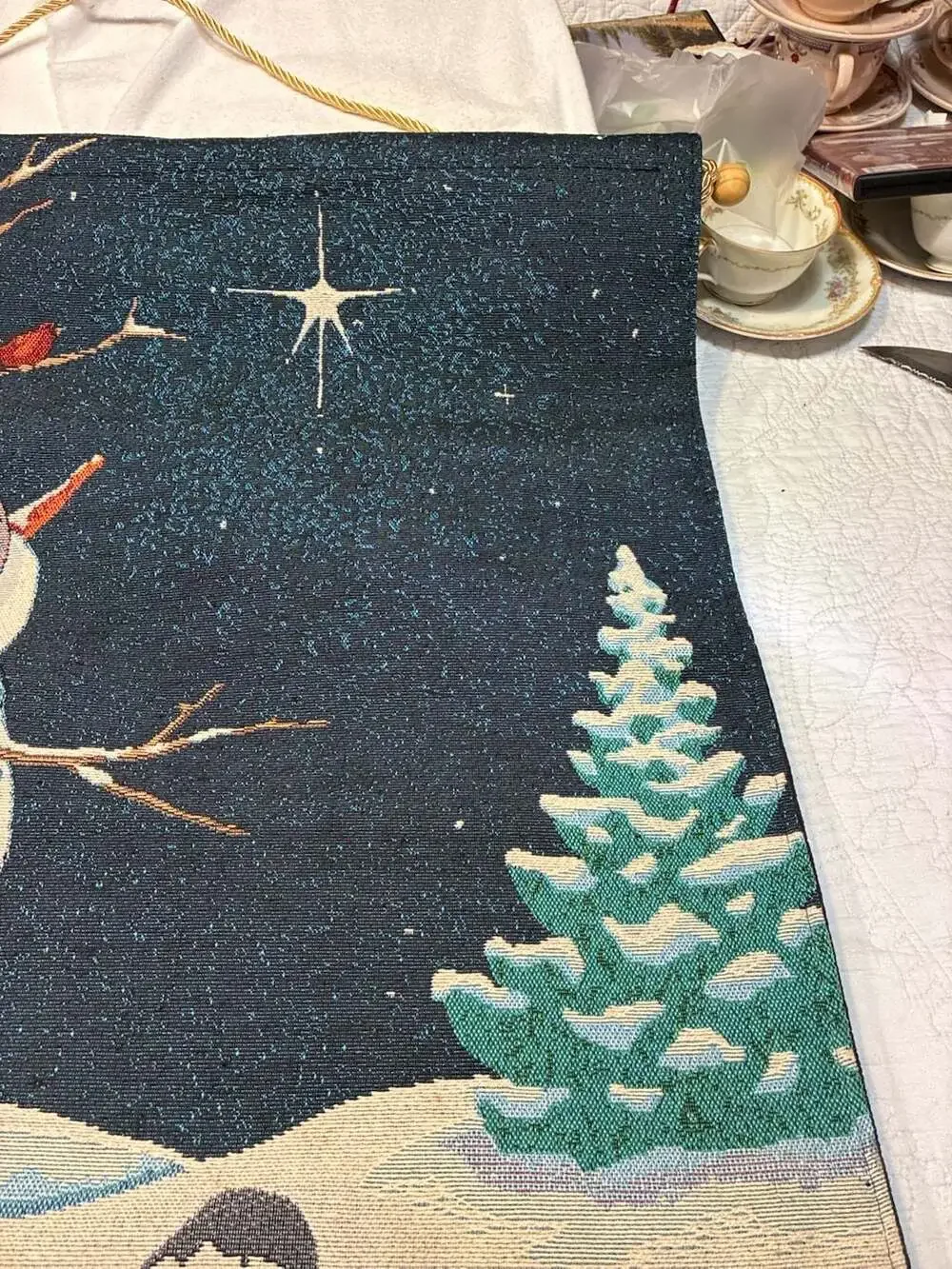 Sandi Gore Evans Do You See What I See Christmas Wall Hanging Tapestry